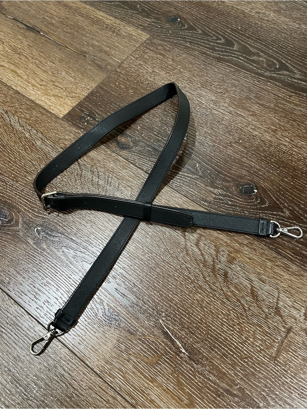 MCM strap replacement black with silver hardware - Picture 2 of 8